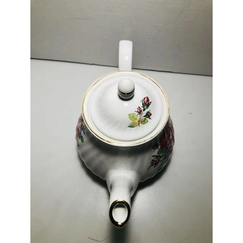 Arthur Wood England Porcelain Floral Teapot